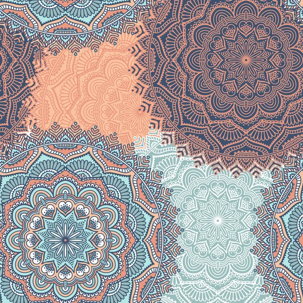 etnik çiçek seamless modeli