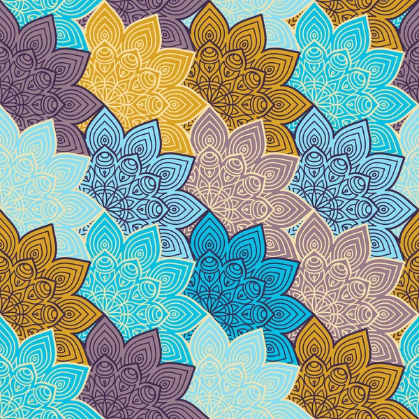 etnik çiçek seamless modeli