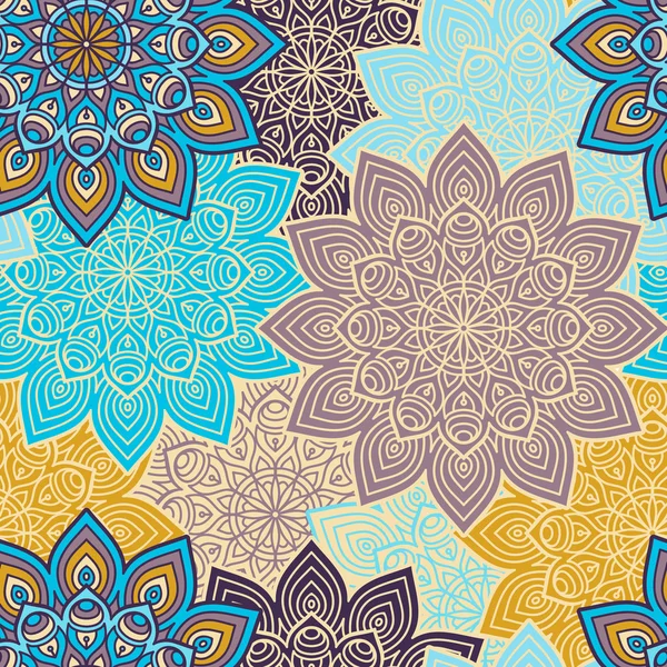 etnik çiçek seamless modeli