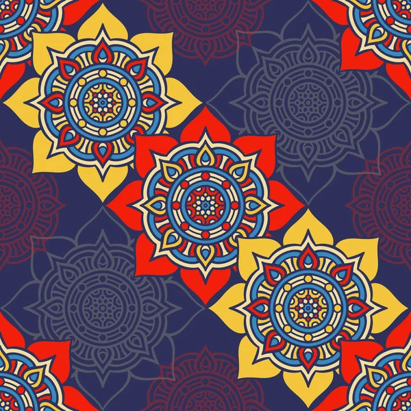 etnik çiçek seamless modeli