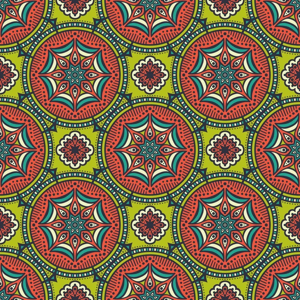 Ethnic floral seamless pattern — Stock Vector