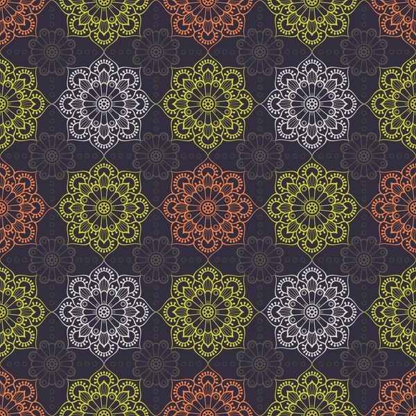 etnik çiçek seamless modeli