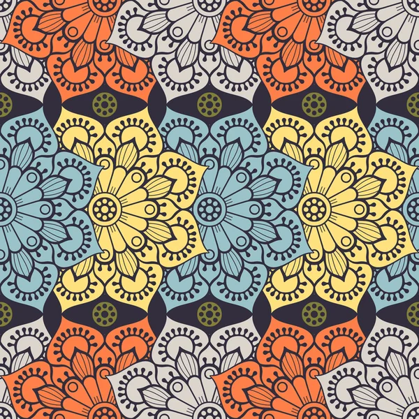 etnik çiçek seamless modeli