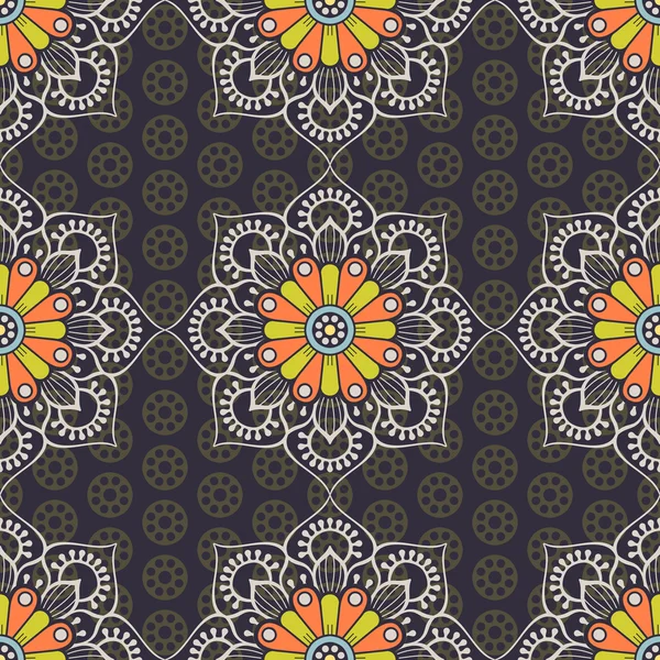 etnik çiçek seamless modeli