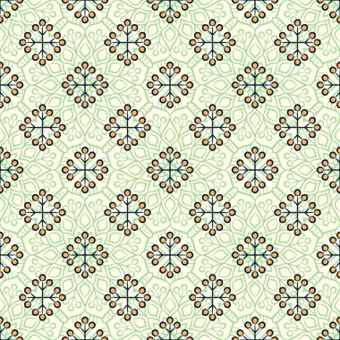 etnik çiçek seamless modeli