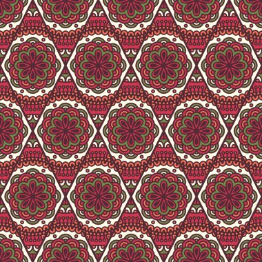 etnik çiçek seamless modeli
