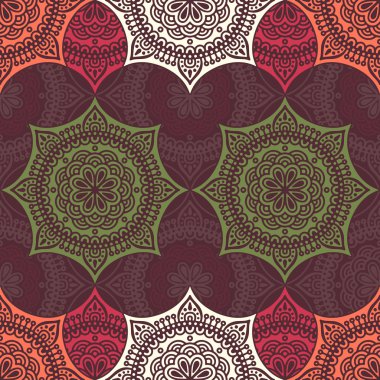etnik çiçek seamless modeli