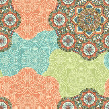 etnik çiçek seamless modeli