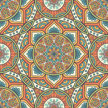 etnik çiçek seamless modeli