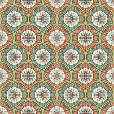 etnik çiçek seamless modeli