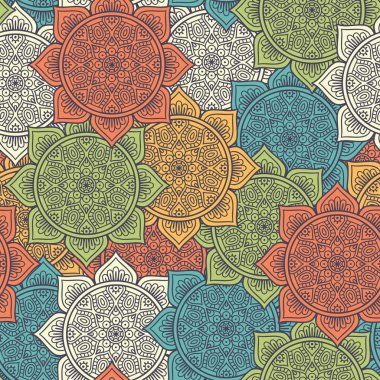 etnik çiçek seamless modeli