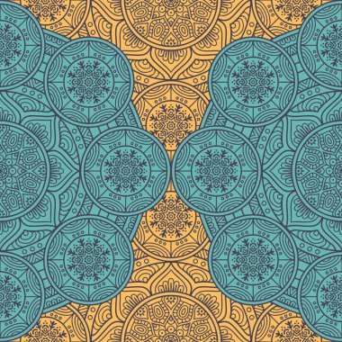 etnik çiçek seamless modeli