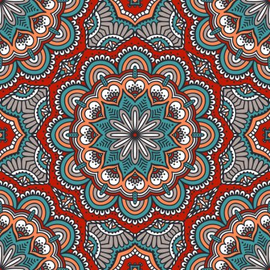 etnik çiçek seamless modeli