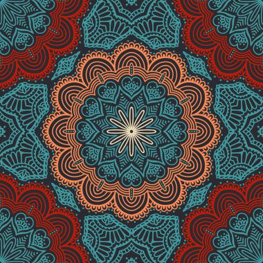 etnik çiçek seamless modeli