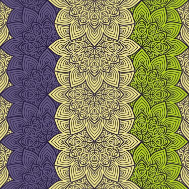 etnik çiçek seamless modeli