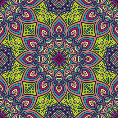 etnik çiçek seamless modeli