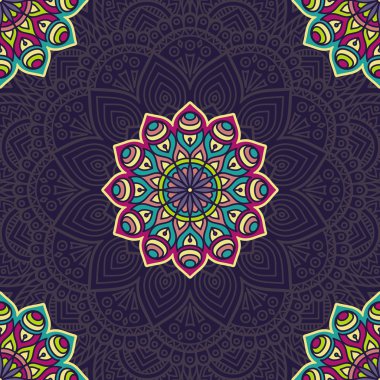 etnik çiçek seamless modeli