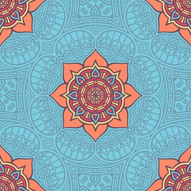 etnik çiçek seamless modeli