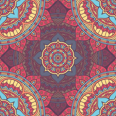 etnik çiçek seamless modeli