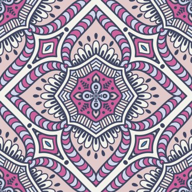 etnik çiçek seamless modeli