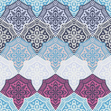 etnik çiçek seamless modeli