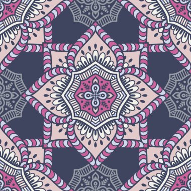 etnik çiçek seamless modeli