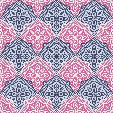 etnik çiçek seamless modeli