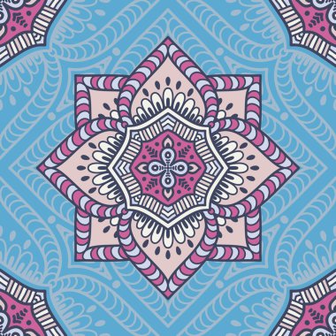 etnik çiçek seamless modeli