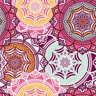 etnik çiçek seamless modeli