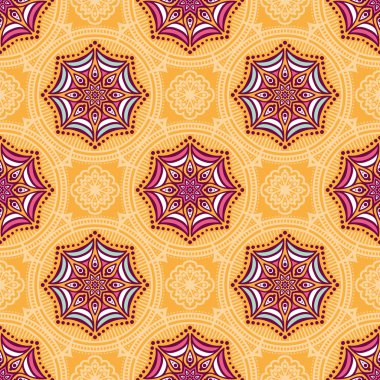 etnik çiçek seamless modeli