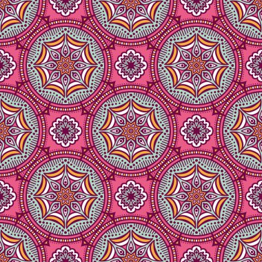 etnik çiçek seamless modeli