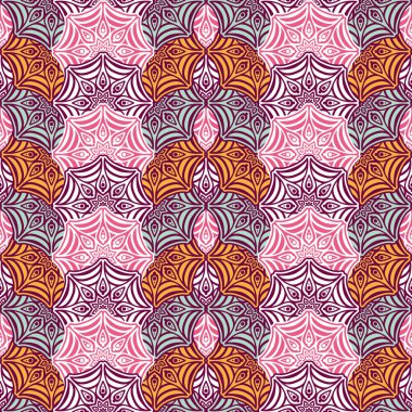 etnik çiçek seamless modeli