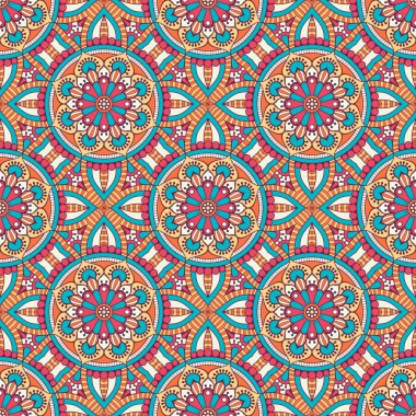 etnik çiçek seamless modeli