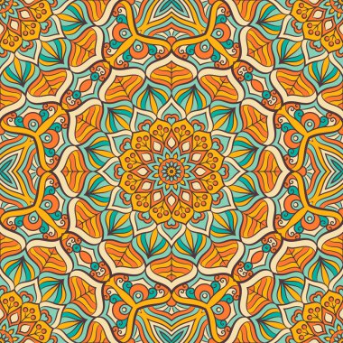 etnik çiçek seamless modeli