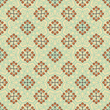 etnik çiçek seamless modeli