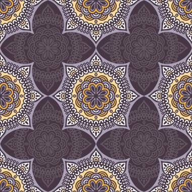 etnik çiçek seamless modeli