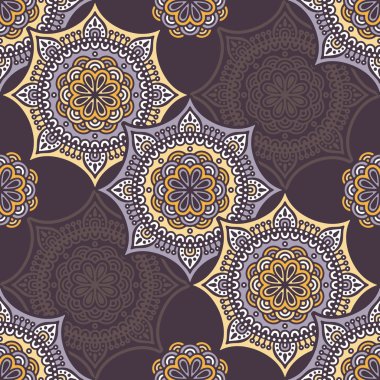 etnik çiçek seamless modeli
