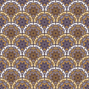 etnik çiçek seamless modeli