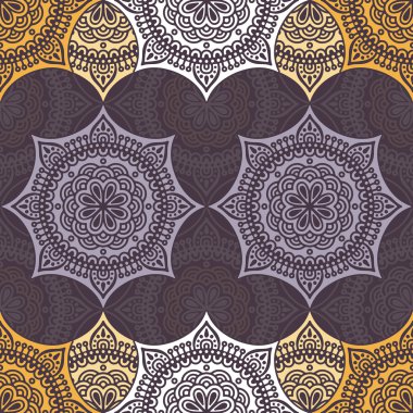 etnik çiçek seamless modeli