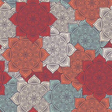 etnik çiçek seamless modeli