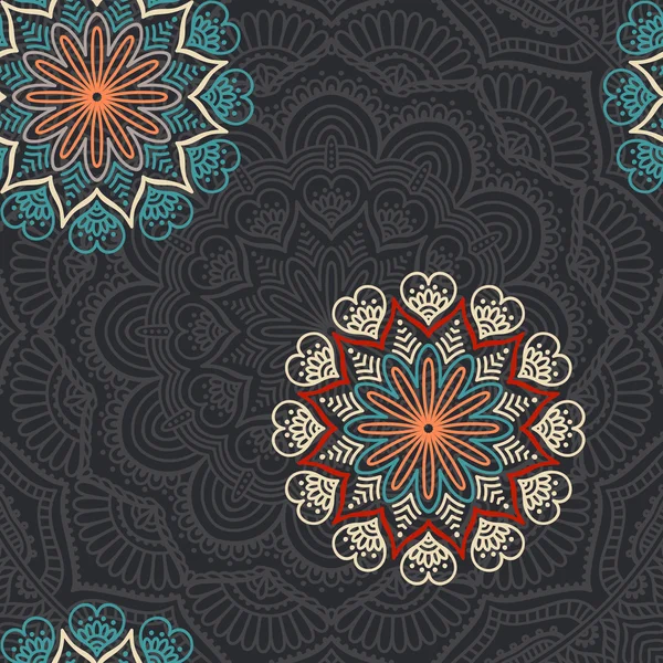 etnik çiçek seamless modeli