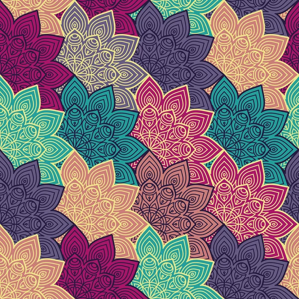 etnik çiçek seamless modeli