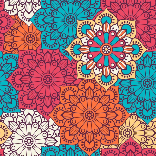 etnik çiçek seamless modeli