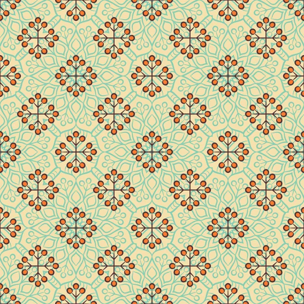 Patrón sin costura floral étnico — Vector de stock