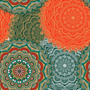 etnik çiçek seamless modeli