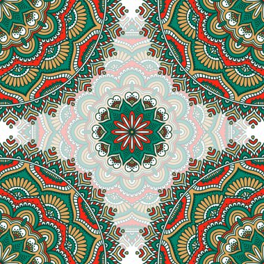 etnik çiçek seamless modeli