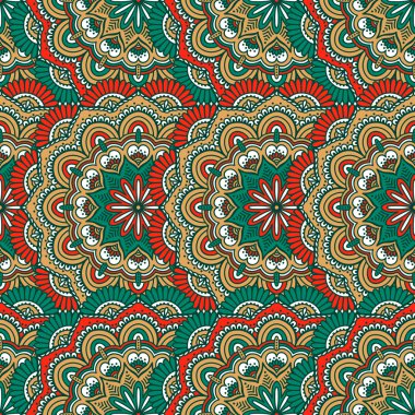 etnik çiçek seamless modeli