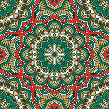 etnik çiçek seamless modeli