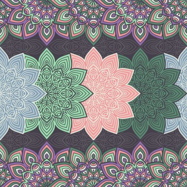 etnik çiçek seamless modeli