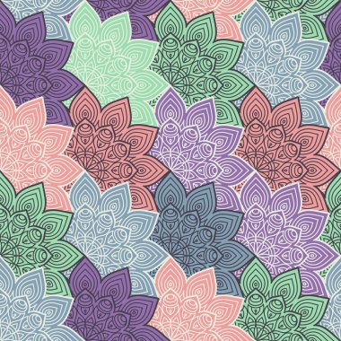 etnik çiçek seamless modeli